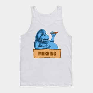 Hippo smoking in the morning Tank Top